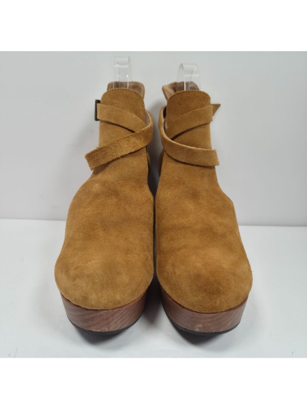 Free People Cedar Clog Women's Taupe Chunky Platform Heels US Size 9 EU 39 - Picture 3 of 10